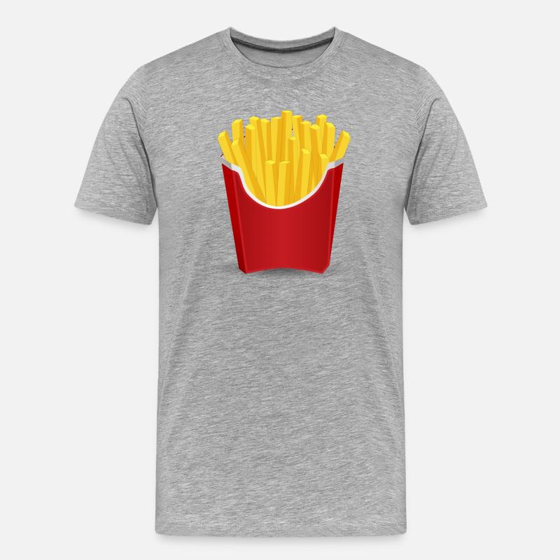 Pommes - Männer Premium Bio T-Shirt - Grau meliert