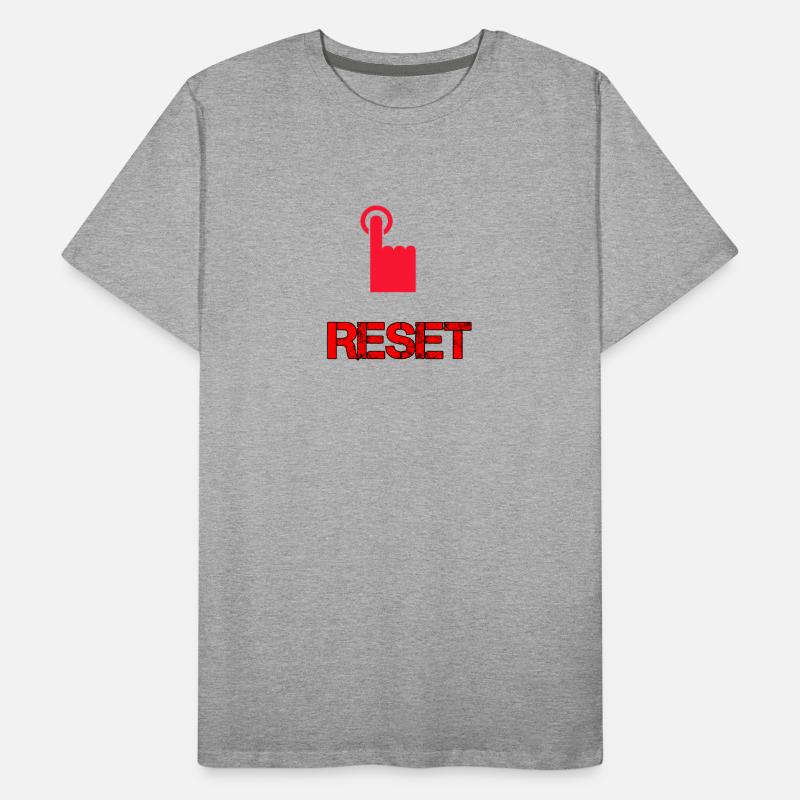 Bouton de redémarrage T-shirt bio Premium Homme