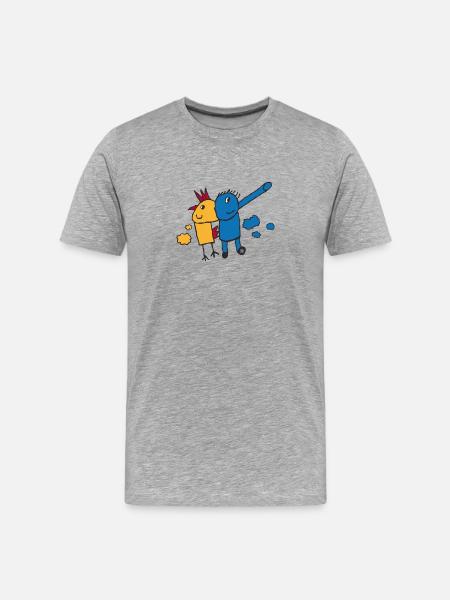 Gallifant - Männer Premium Bio T-Shirt - Grau meliert