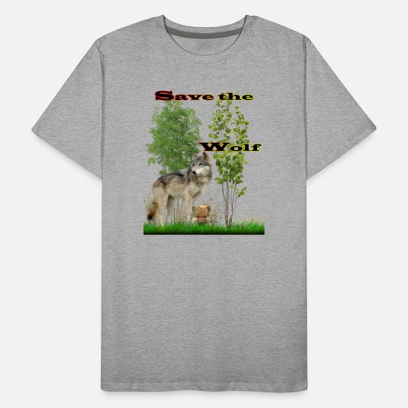 wolf 2 Männer Premium Bio T-Shirt