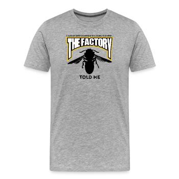 The Wasp Factory - Men's Premium Organic T-Shirt - heather grey - Front - Damien (186cm)