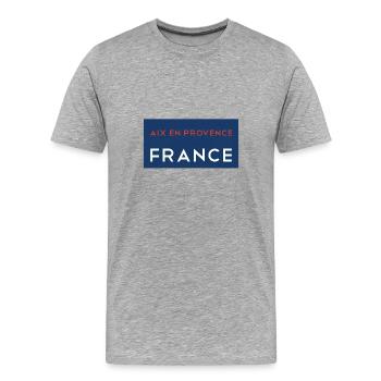 Aix en Provence France Marseille University - Men's Premium Organic T-Shirt - heather grey - Front - Damien (186cm)
