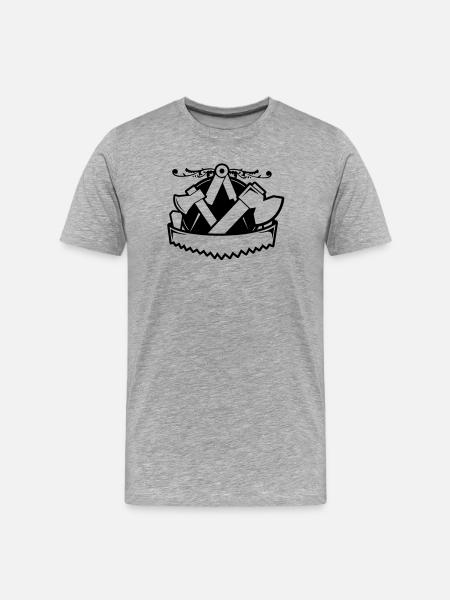 Carpenters' Emblem - Style - Men's Premium Organic T-Shirt - heather grey