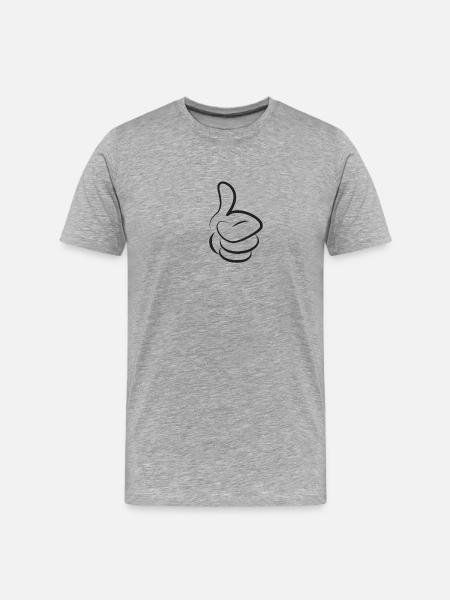 Thumbs up! - Men's Premium Organic T-Shirt - heather grey