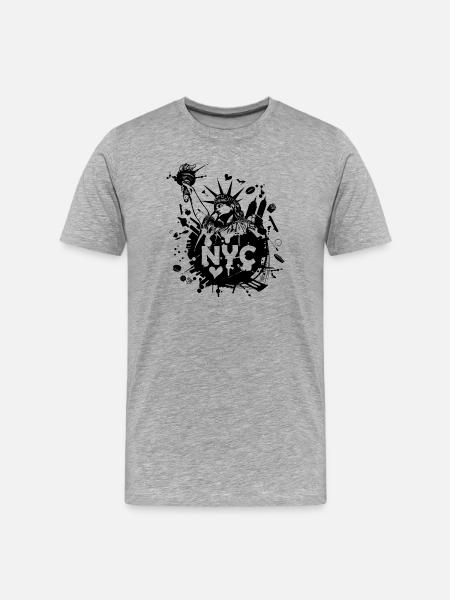 NEW YORK - T-shirt bio Premium Homme - gris chiné