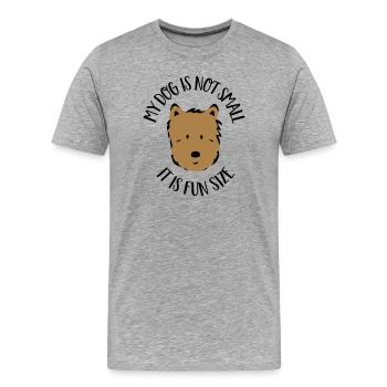 Kleiner Hund - Männer Premium Bio T-Shirt - Grau meliert - Vorne - Damien (186cm)