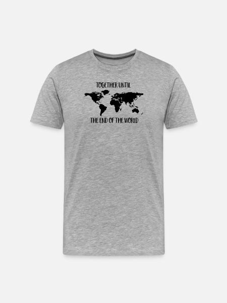 World tour - Men's Premium Organic T-Shirt - heather grey