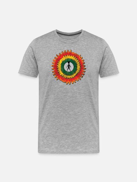 See Jah Light - Männer Premium Bio T-Shirt - Grau meliert