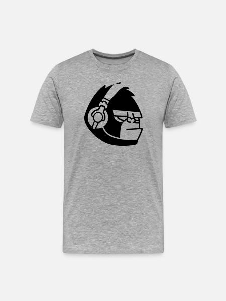 Gorilla Headphones Music - Men's Premium Organic T-Shirt - heather grey