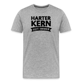 harter kern seit immer 1c - Männer Premium Bio T-Shirt - Grau meliert - Vorne - Damien (186cm)