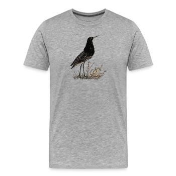 Vogel - Männer Premium Bio T-Shirt - Grau meliert - Vorne - Damien (186cm)