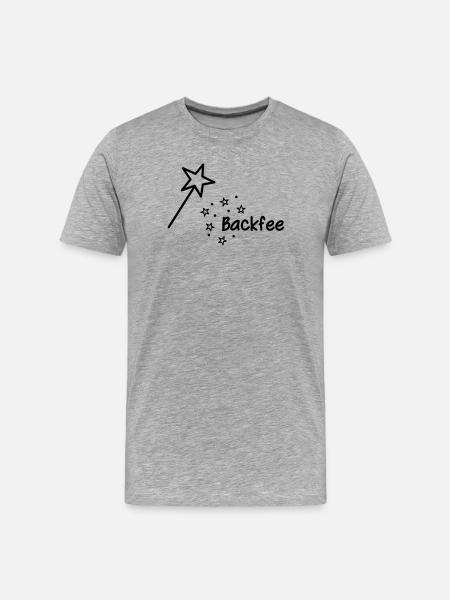 Backfee - Men's Premium Organic T-Shirt - heather grey