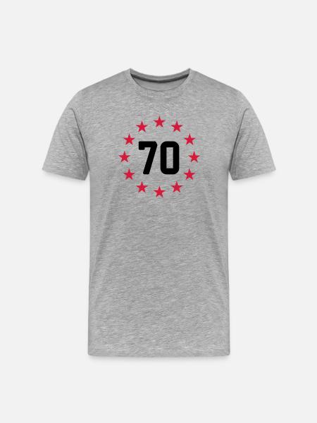 70 years - Men's Premium Organic T-Shirt - heather grey