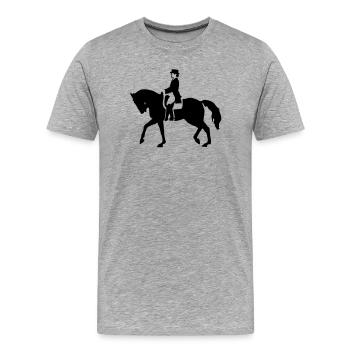 pferd - T-shirt bio Premium Homme - gris chiné - Devant - Damien (186cm)