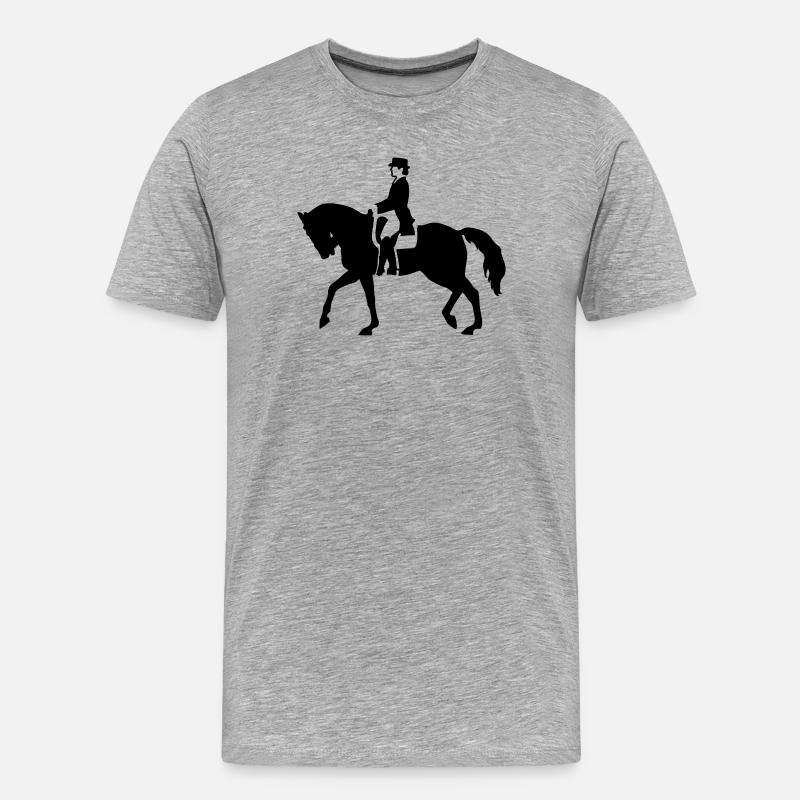 Reitsport - Männer Premium Bio T-Shirt - Grau meliert