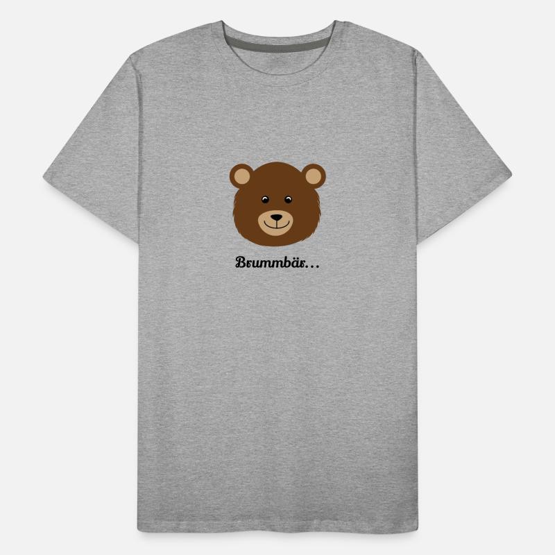Braunes Bärenkopf Cartoon Männer Premium Bio T-Shirt