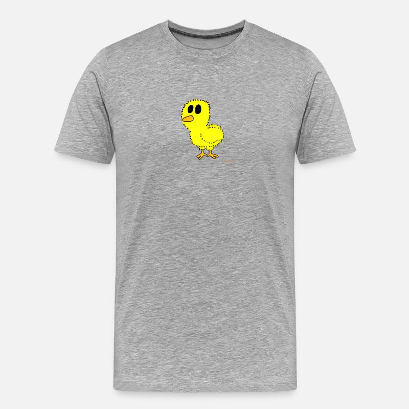 Küken / hatchling - Männer Premium Bio T-Shirt - Grau meliert