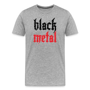 Black Metal - T-shirt bio Premium Homme - gris chiné - Devant - Damien (186cm)