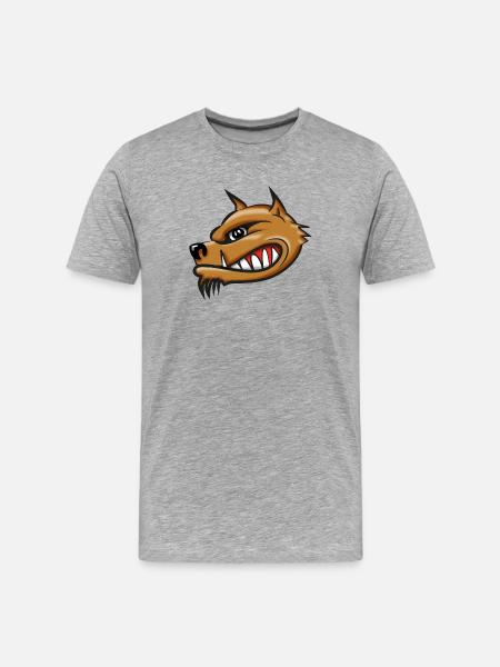 Hyena cartoon airbrush - Men's Premium Organic T-Shirt - heather grey