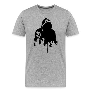 Graffiti - Männer Premium Bio T-Shirt - Grau meliert - Vorne - Damien (186cm)