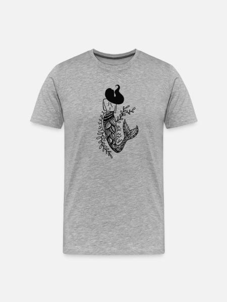 Sirène Sirène - T-shirt bio Premium Homme - gris chiné