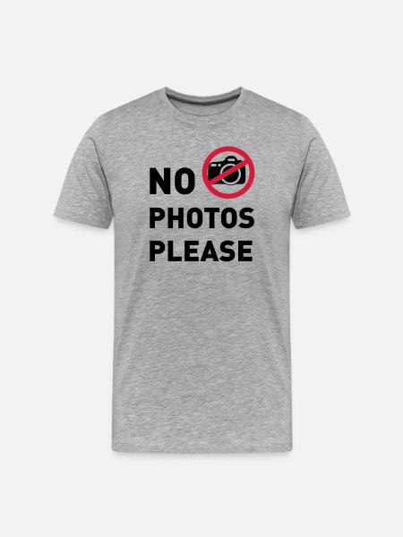 vip no photos - Men's Premium Organic T-Shirt - heather grey
