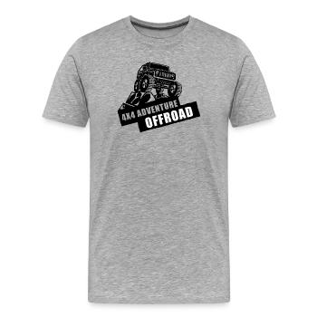 Offroad - Männer Premium Bio T-Shirt - Grau meliert - Vorne - Damien (186cm)