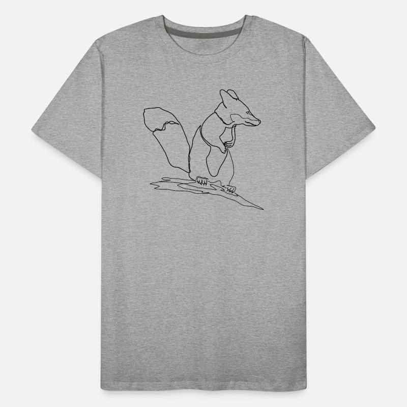 Fox Squirrel Squirrel Fox Men's Premium Organic T-Shirt