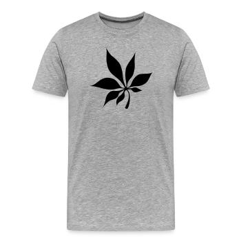 leaf - Men's Premium Organic T-Shirt - heather grey - Front - Damien (186cm)