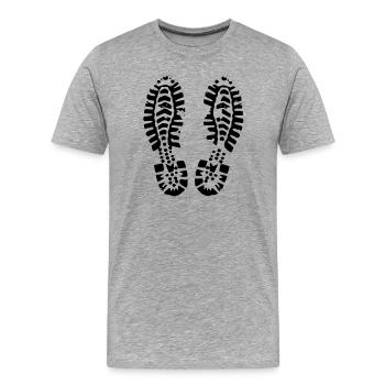 Chaussures - T-shirt bio Premium Homme - gris chiné - Devant - Damien (186cm)