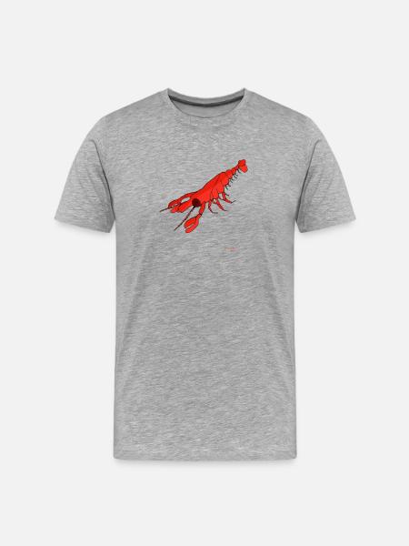 Lobster / Lobster - Men's Premium Organic T-Shirt - heather grey