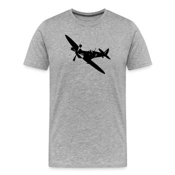 spitfire_1 - T-shirt bio Premium Homme - gris chiné - Devant - Damien (186cm)