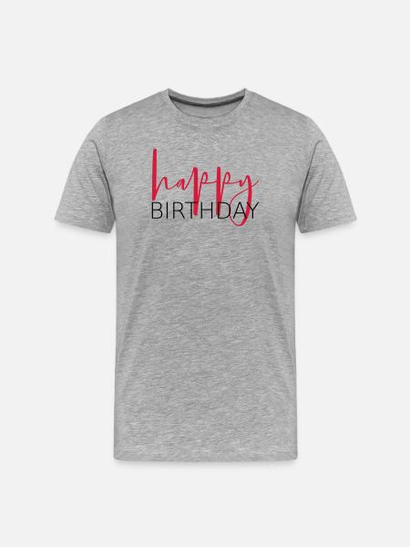 happy birthday congratulation gift idea - Men's Premium Organic T-Shirt - heather grey