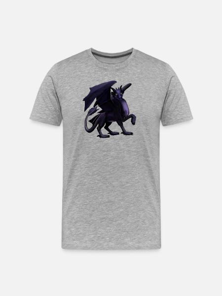 black dragon - Men's Premium Organic T-Shirt - heather grey