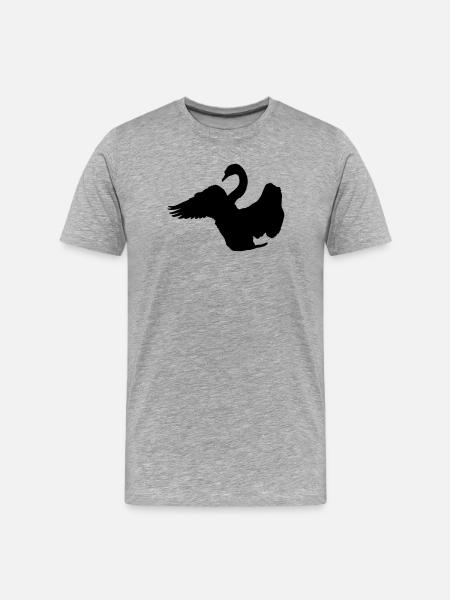schwan_1 - Men's Premium Organic T-Shirt - heather grey