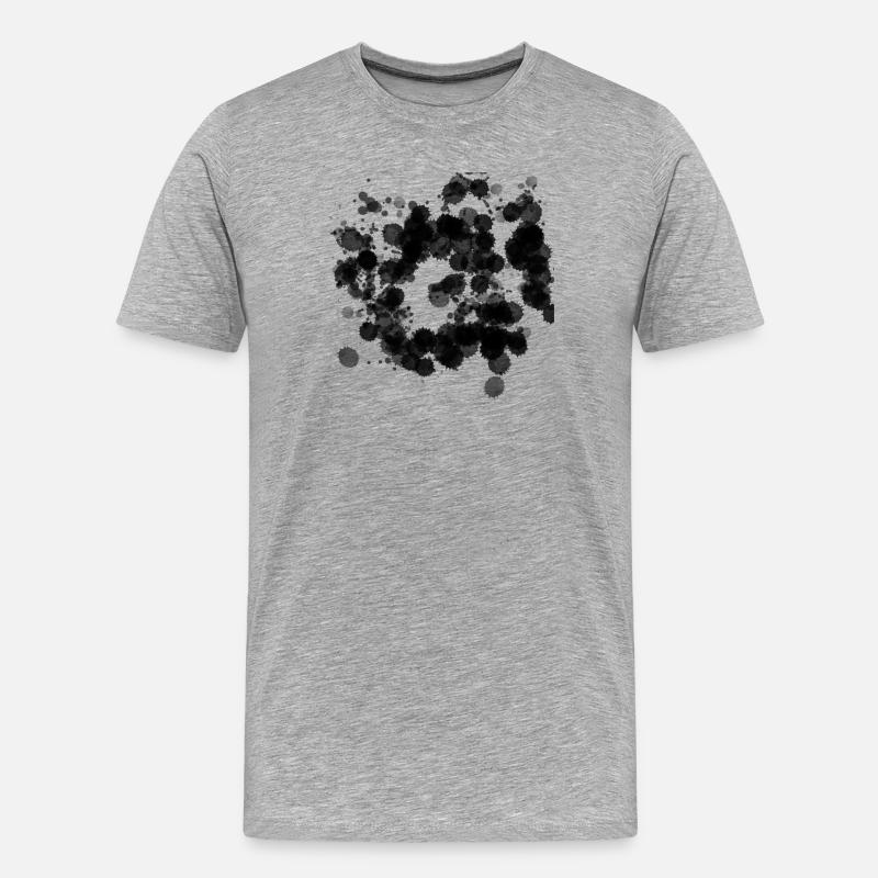 Taches de couleur abstraites – Noir et élégant - T-shirt bio Premium Homme - gris chiné