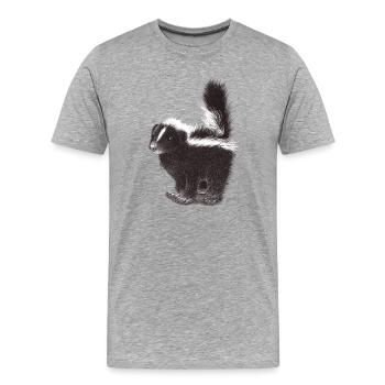 Mouffette cool mignonne - T-shirt bio Premium Homme - gris chiné - Devant - Damien (186cm)