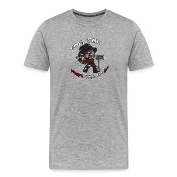 Freddy's Halloween present - Men's Premium Organic T-Shirt - heather grey - Front - Damien (186cm)