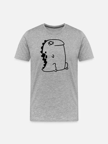 Dino - RAWR - Men's Premium Organic T-Shirt - heather grey