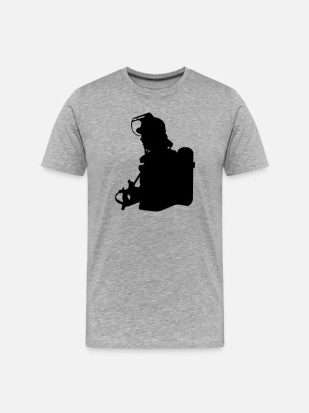 Feuerwehrmann - Männer Premium Bio T-Shirt - Grau meliert