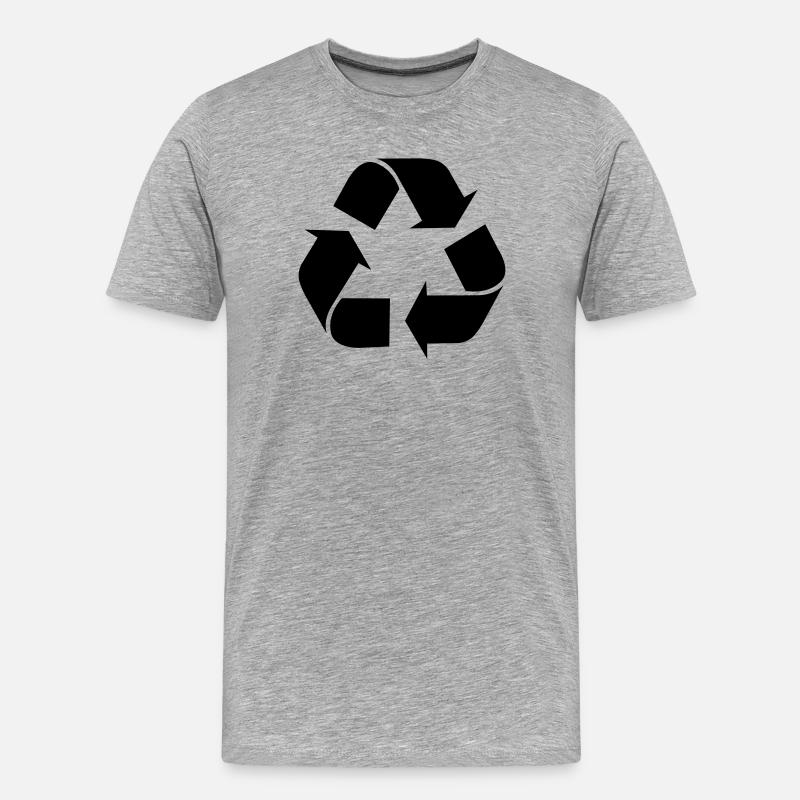 Recycling recyceln symbole - Männer Premium Bio T-Shirt - Grau meliert