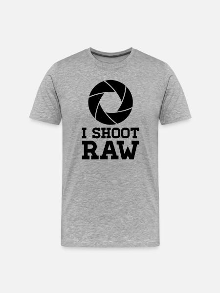 I Shoot RAW - T-shirt bio Premium Homme - gris chiné
