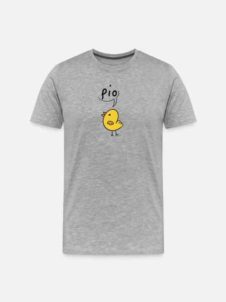 Beep! Cute Chick Cartoon Design - Men's Premium Organic T-Shirt - heather grey