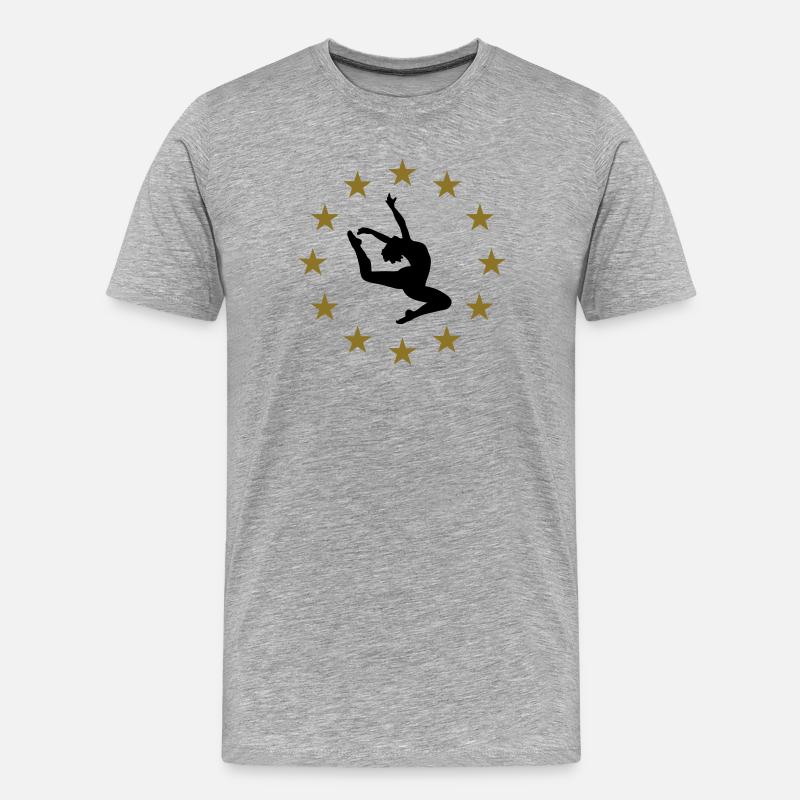 Springen & Sternen - Männer Premium Bio T-Shirt - Grau meliert