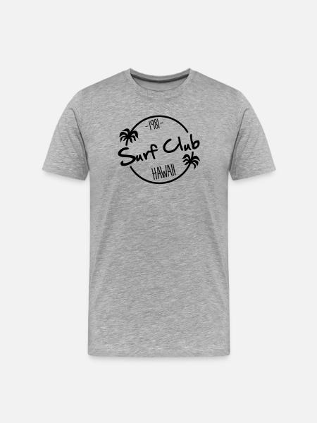surf club surfing - Men's Premium Organic T-Shirt - heather grey