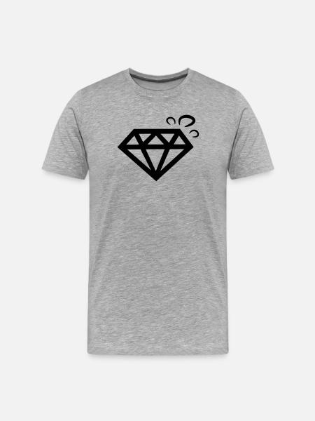 diamond - Men's Premium Organic T-Shirt - heather grey