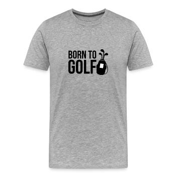 Golf Golf Golf Club Caddy Gift Golf Shirt - Men's Premium Organic T-Shirt - heather grey - Front - Damien (186cm)