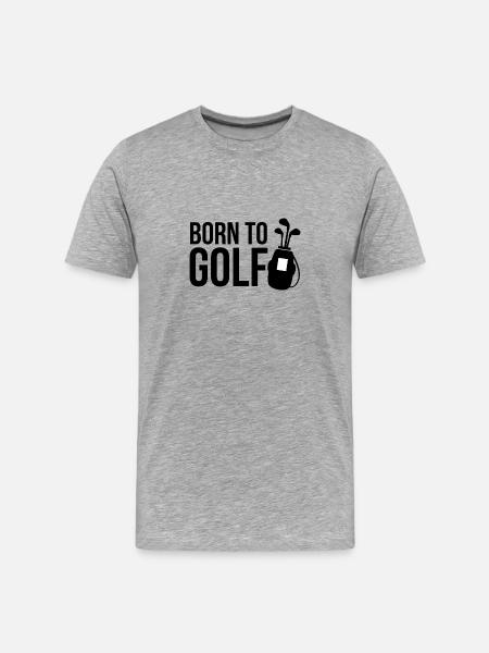 Golf Golf Golf Club Caddy Gift Golf Shirt - Men's Premium Organic T-Shirt - heather grey