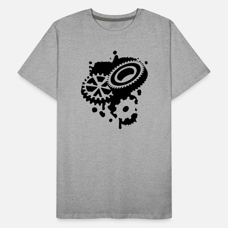 Trois roues dentées comme un graffiti T-shirt bio Premium Homme