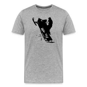 snowmobile - Men's Premium Organic T-Shirt - heather grey - Front - Damien (186cm)